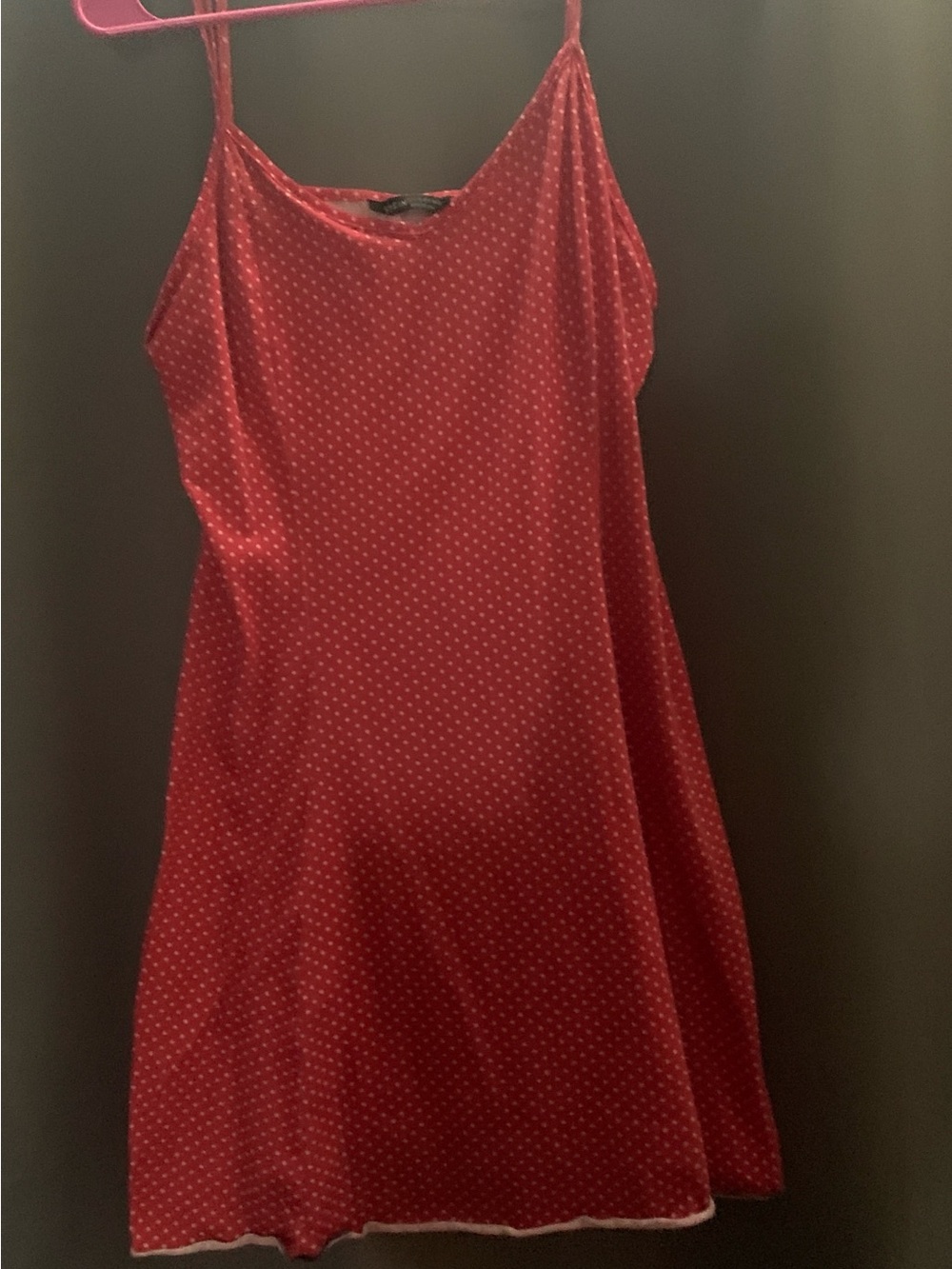 SHEIN Red Polka Dot Mini Slip Dress